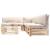 Set mobilier grădină paleți cu perne nisipii, 4 piese, lemn GartenMobel Dekor