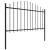 Gard de grădină cu vârf tip suliță din oțel 714,5x150 cm, negru GartenMobel Dekor