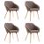 Scaune de bucătărie, 4 buc., maro, material textil GartenMobel Dekor