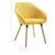 Scaune de sufragerie, 6 buc., galben, material textil GartenMobel Dekor