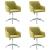 Scaune de sufragerie pivotante, 4 buc., verde, material textil GartenMobel Dekor