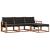 Set de canapele de exterior cu pernă 4 pcs Natural și Negru GartenMobel Dekor