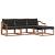 Set de canapele de exterior cu pernă 4 pcs Natural și Negru GartenMobel Dekor