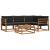 Set de canapele de exterior cu pernă 5 pcs Natural și Negru GartenMobel Dekor