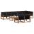 Set de canapele de exterior cu pernă 9 pcs Natural și Negru GartenMobel Dekor