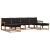 Set de canapele de exterior cu pernă 6 pcs Natural și Negru GartenMobel Dekor