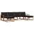 Set de canapele de exterior cu pernă 6 pcs Natural și Negru GartenMobel Dekor
