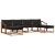 Set de canapele de exterior cu pernă 6 pcs Natural și Negru GartenMobel Dekor