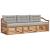 Set de canapele de exterior 3 pcs Gri natural și deschis GartenMobel Dekor