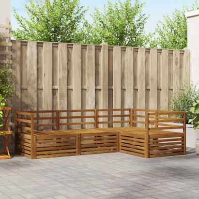 Set de canapele de exterior 4 pcs natural GartenMobel Dekor