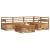 Set de canapele de exterior 5 pcs natural Lemn Solid de Acacia GartenMobel Dekor