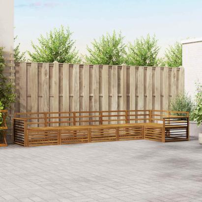 Set de canapele de exterior 6 pcs natural Lemn Solid de Acacia GartenMobel Dekor
