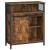 VASAGLE Comoda depozitare cu usa glisanta tip hambar, 70x30x80 cm, maro rustic Household NewTrend