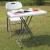 Masa pliabila 76x50 cm, inaltime reglabila 36-71 cm, pentru terasa, gradina sau camping, HDPE alb Household NewTrend