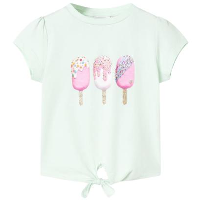 Tricou pentru copii, verde mentă deschis, 116 GartenMobel Dekor