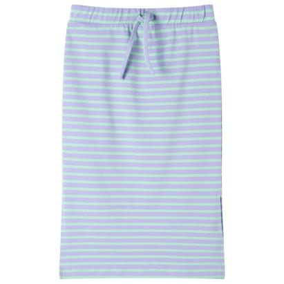 Fustă dreaptă pentru copii cu dungi, verde mentă aprins, 128 GartenMobel Dekor