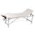 Masă masaj pliabilă, 3 zone, alb crem, cadru aluminiu GartenMobel Dekor