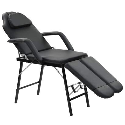 Scaun tratament facial, piele artificială, 185x78x76 cm, negru GartenMobel Dekor