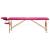 Masă de masaj pliabilă, 2 zone, roz, lemn GartenMobel Dekor