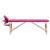 Masă de masaj pliabilă, 2 zone, roz, lemn GartenMobel Dekor