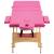 Masă de masaj pliabilă, 3 zone, roz, lemn GartenMobel Dekor