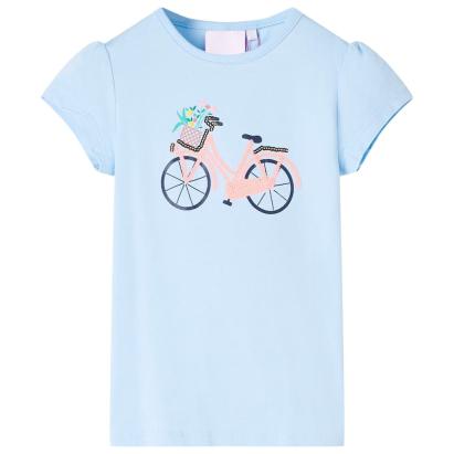 Tricou pentru copii, albastru deschis, 140 GartenMobel Dekor