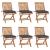 Scaune grădină pliabile cu perne, 6 buc, lemn masiv tec GartenMobel Dekor