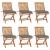 Scaune grădină pliabile cu perne, 6 buc, lemn masiv de tec GartenMobel Dekor
