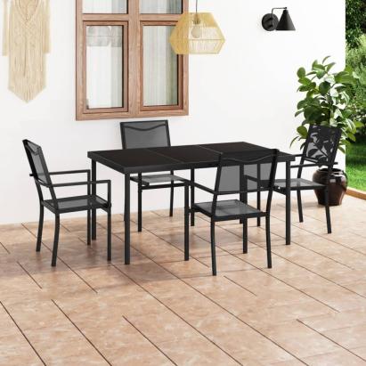Set mobilier de exterior, 5 piese, oțel GartenMobel Dekor