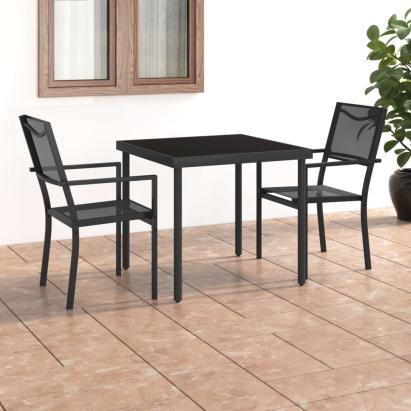Set mobilier de exterior, 3 piese, oțel GartenMobel Dekor