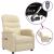 Fotoliu de masaj electric rabatabil, crem, textil GartenMobel Dekor