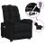 Fotoliu de masaj electric rabatabil, negru, textil GartenMobel Dekor