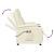 Fotoliu de masaj electric, alb crem, piele ecologică GartenMobel Dekor