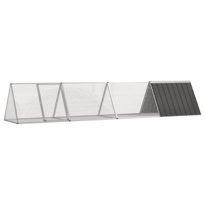 Cușcă pentru iepuri, antracit 403,5x80,5x71 cm oțel galvanizat GartenMobel Dekor