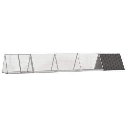 Cușcă pentru iepuri antracit 504,5x80,5x71 cm oțel galvanizat GartenMobel Dekor