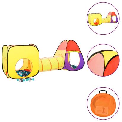 Cort de joacă pentru copii 250 bile, multicolor, 255x80x100 cm GartenMobel Dekor