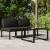 Set mobilier de grădină cu perne, 3 piese, antracit, aluminiu GartenMobel Dekor
