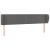 Tăblie de pat cu aripioare gri 183x23x78/88 cm piele ecologică GartenMobel Dekor