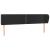 Tăblie de pat cu aripioare negru 203x23x78/88cm piele ecologică GartenMobel Dekor