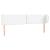 Tăblie de pat cu aripioare alb 203x23x78/88 cm piele ecologică GartenMobel Dekor