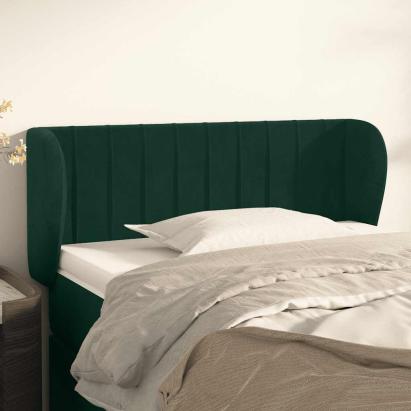 Tăblie de pat cu aripioare verde închis 83x23x78/88 cm catifea GartenMobel Dekor