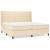 Pat box spring cu saltea, crem, 200x200 cm, textil GartenMobel Dekor