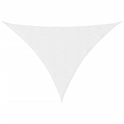 Parasolar din țesătură oxford triunghiular, alb, 3x4x5m GartenMobel Dekor