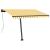Copertină automată cu senzor vânt&LED, galben&alb, 350x250 cm GartenMobel Dekor