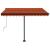 Copertină automată senzor vânt&LED, portocaliu&/maro 350x250 cm GartenMobel Dekor