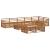 Set de canapele de exterior 9 pcs natural GartenMobel Dekor