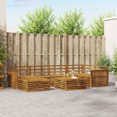 Set de canapele de exterior 7 pcs natural GartenMobel Dekor