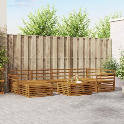 Set de canapele de exterior 7 pcs natural GartenMobel Dekor
