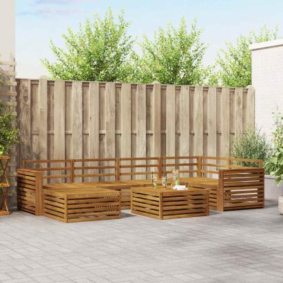 Set de canapele de exterior 7 pcs natural GartenMobel Dekor