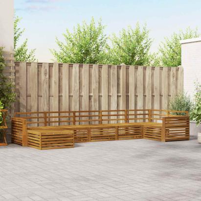 Seturi de canapele 7 pcs natural Lemn Solid de Acacia GartenMobel Dekor